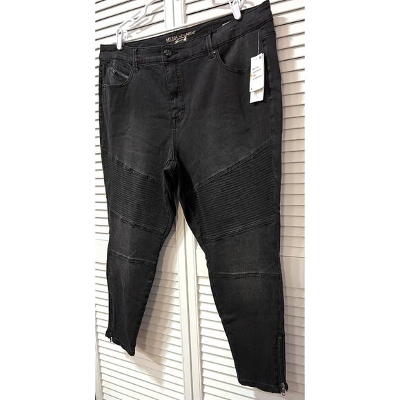 melissa mccarthy seven jeans plus 16W black stretch pencil slimming NWT - Picture 2 of 8